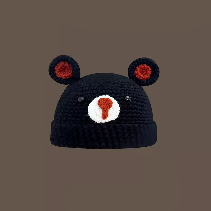 Women's Cute Cartoon Bear Eaveless Wool Cap display picture 8