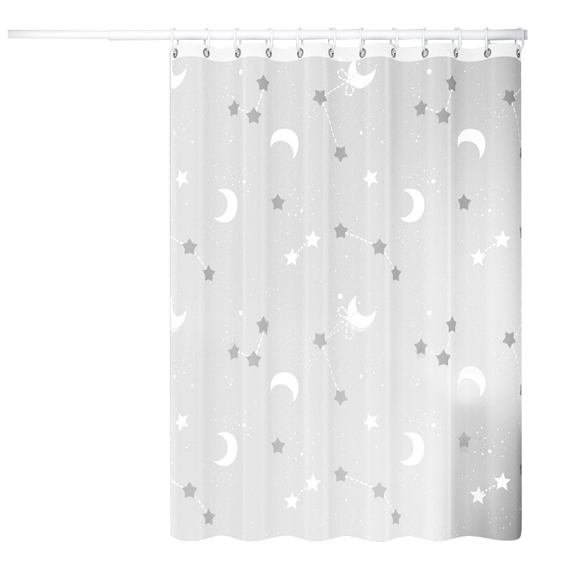 Baño grueso Eva cortina de baño impermeable a prueba de moho barra de cortina de baño conjunto lona impermeable cortina de baño sin perforación