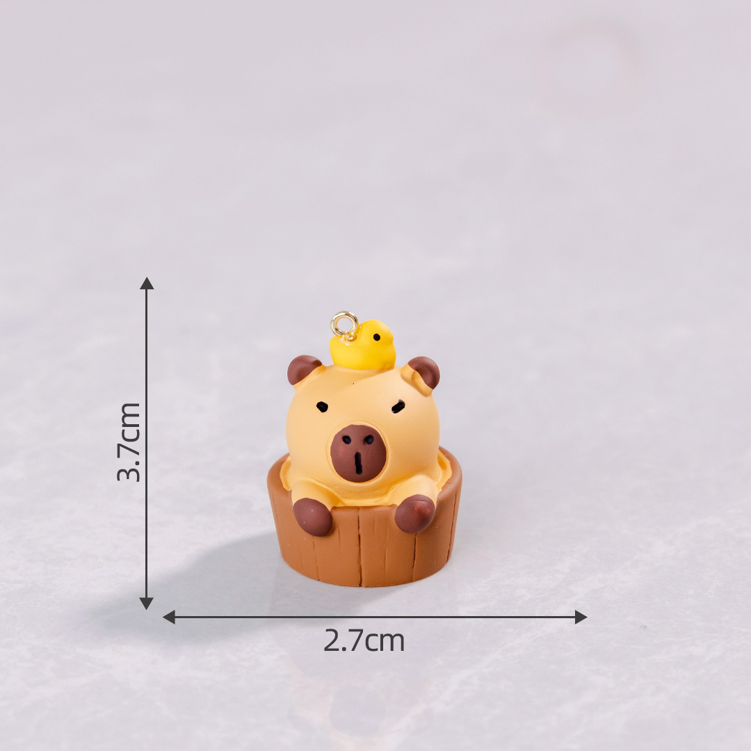 Micro paisaje creativo lindos Dolphin capibara muñeca caja ciega accesorios decoraciones accesorios de escritorio para automóviles