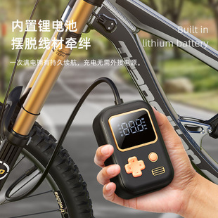 Outdoor Dual-Cylinder Air Pump for Cars, Portable Bicycle and Electric Vehicle Lighting Pump with Digital Display for Fast Inflation