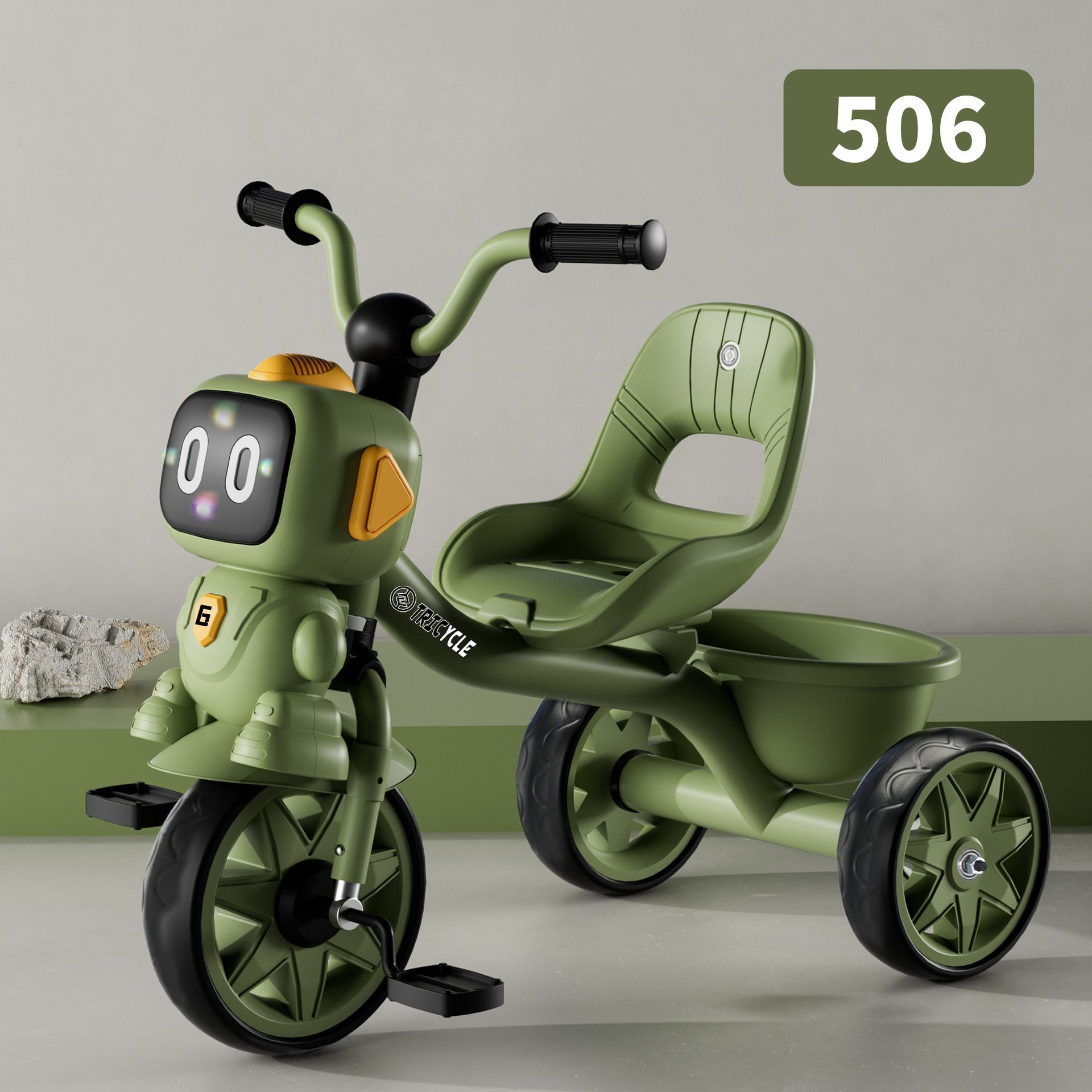 Manufacturer Specializes in New Children's Cartoon Tricycle with Light and Music Bicycle Stroller Bicycle