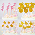 生日蛋糕插旗小蛋糕插签儿童生日派对蛋糕装饰插件环保安全装饰品