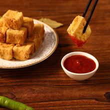 绍兴臭豆腐生胚油炸传统小吃美味零食半成品盒装商用特产白色