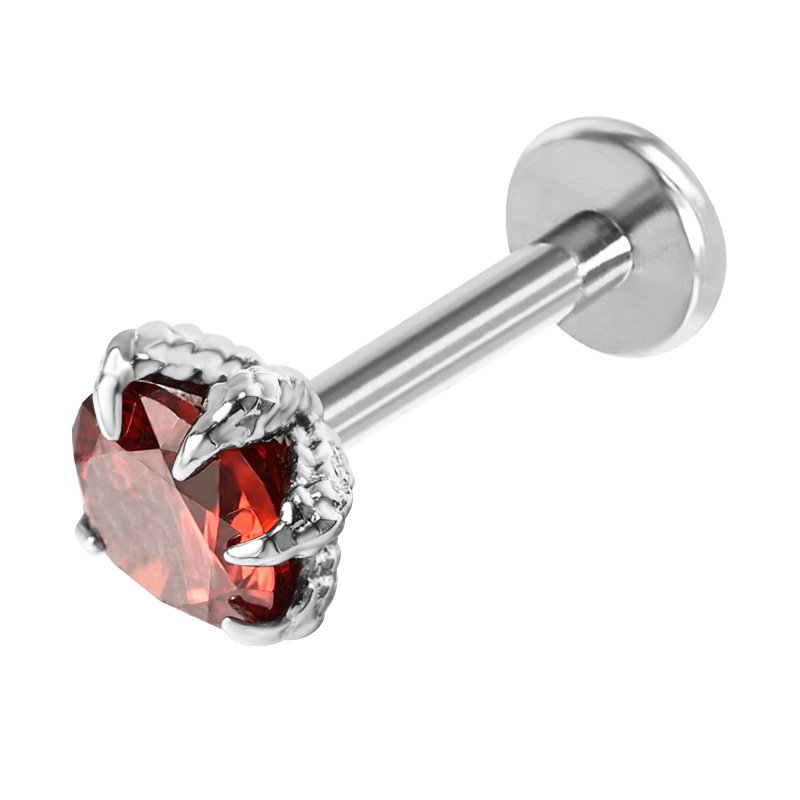 Labret piercing jewelry detail image