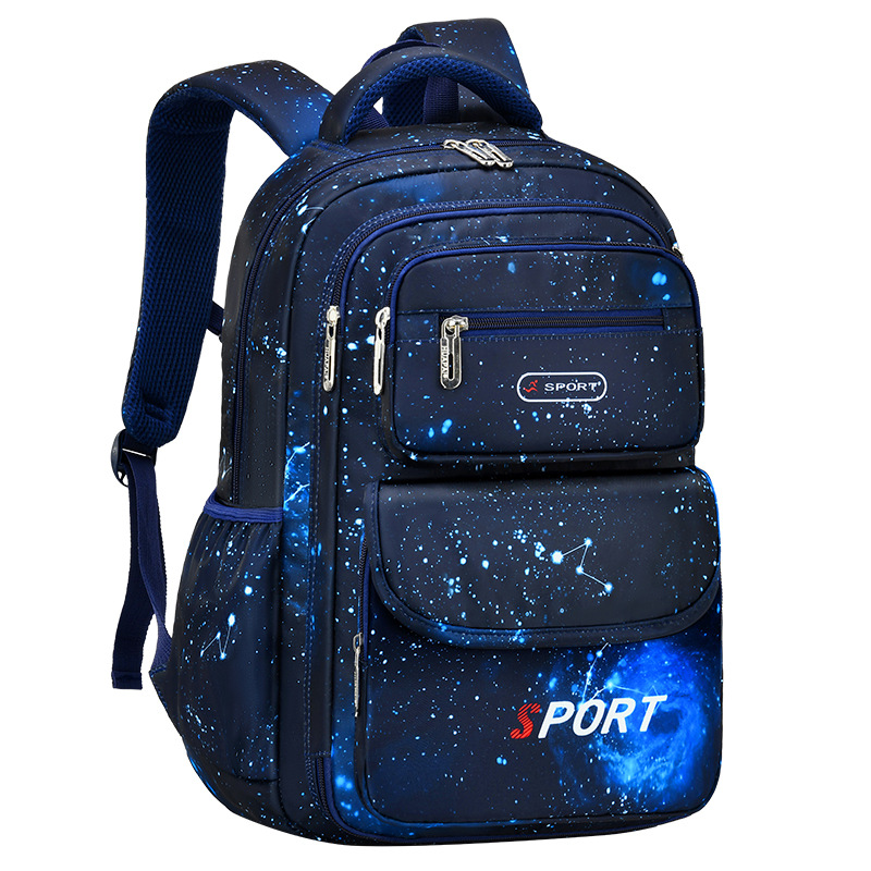 Mochila de estudiantes de secundaria primaria y secundaria para niños de gran capacidad 1 - 3 - 6 - 9 grados mochila de hombro para reducir la carga de las estrellas