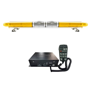 Source LED Long Row Warning Light 1.4m Flashing Light Roof Strobe Light + Dual Horns + Siren 9400R9
