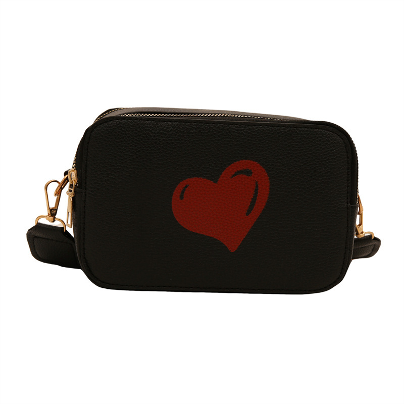 Love Fashion ancho bandolera bandolera de un solo hombro 2024 otoño e invierno nuevo estilo salvaje temperamento ins simple bolsa cuadrada pequeña