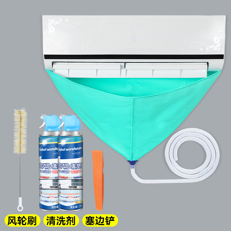 herramienta de limpieza de aire acondicionado conjunto completo de bolsas de agua cubierta de agua colgante máquina interior limpieza protector conjunto cubierta impermeable