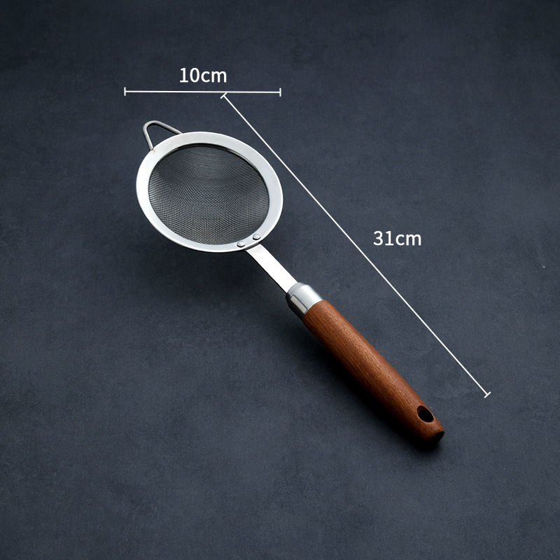 304 cucharas de acero inoxidable cucharas de cocina domésticas cucharas de pescado cucharas de cocina de mango largo gruesas cucharas de cocina de cocina de filtro de malla de filtro de aceite de cocina