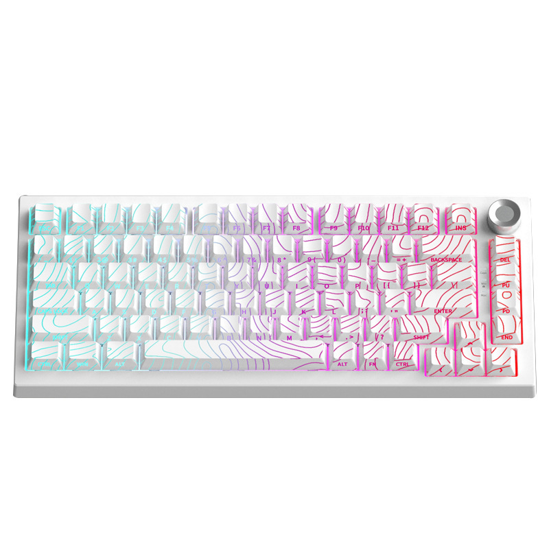 越境工場直送 K81 カスタムメイド 三モード サイド刻印 メカニカルキーボード PBT ダブルカラー グラデーションキーキャップ カスタムRGB|undefined