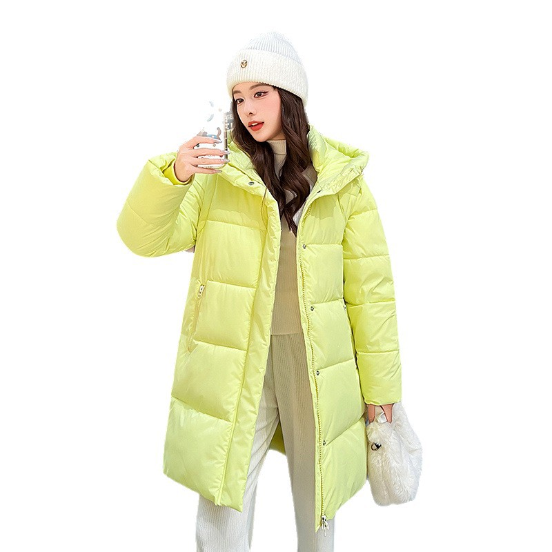 2025 nueva mujer de invierno desmonta las mangas dos chalecos de algodón de mujer coreana suelta larga chaqueta con capuz