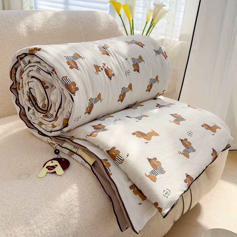 Nuevo edredón fresco de verano, edredón de aire acondicionado, dormitorio individual y doble para niños de verano, edredón fino de fibra de soja lavable a máquina