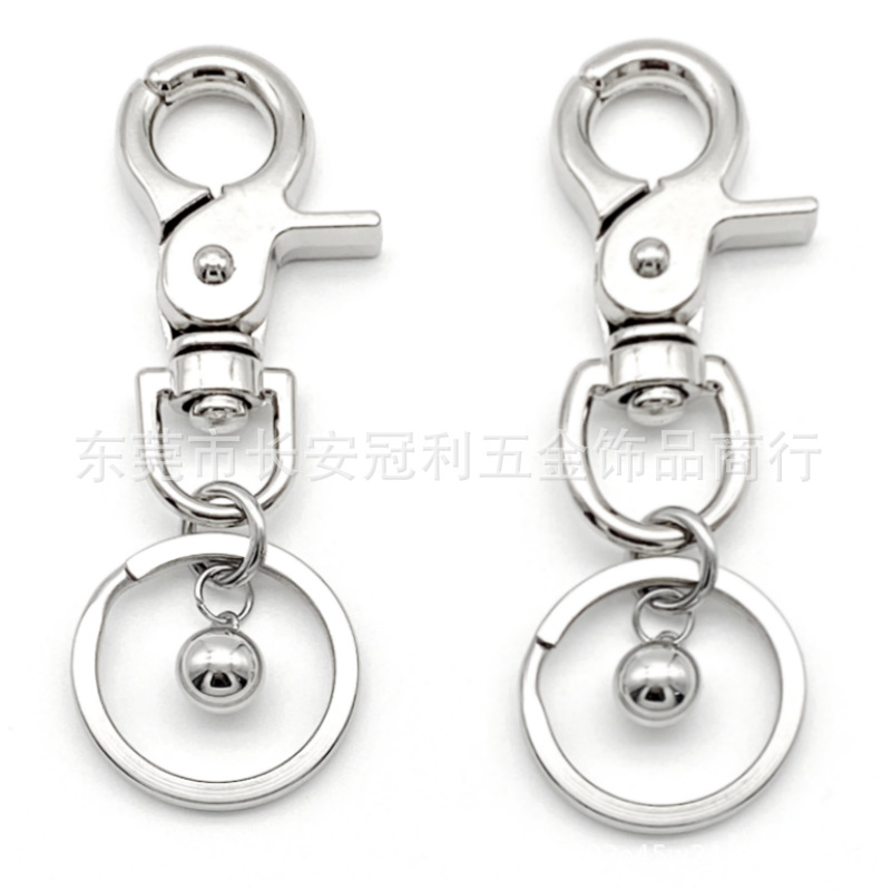 跨境新品钥匙扣箱包玩具公仔挂环 锌合金板扣钳扣锁匙diy小众配件