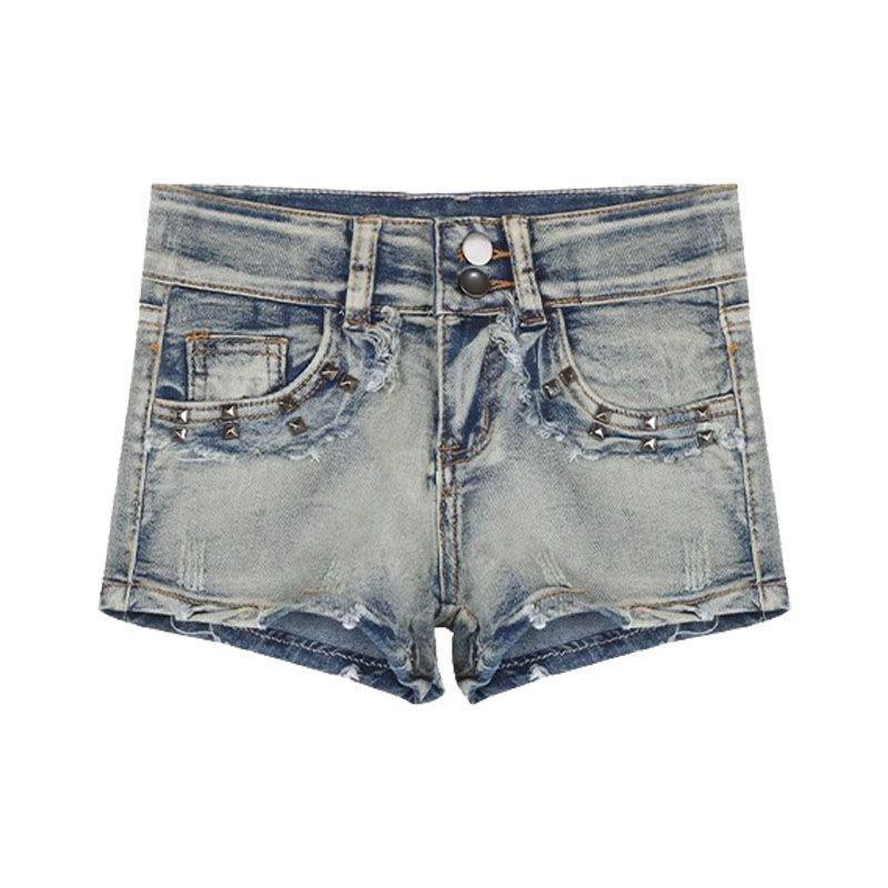 アメリカのギャルの柳丁の低い腰のデニムの超ショートパンツの女性の春夏の新型の修身はやせていてお尻の広い足の熱いズボンの潮を包みます。