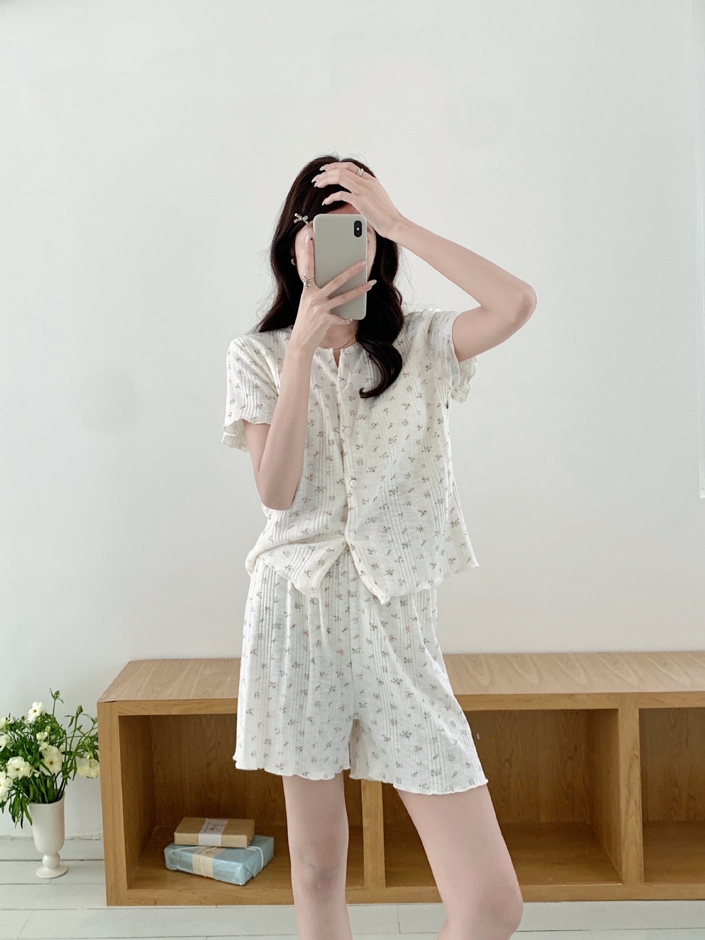 치자나무 화이트 쇼트 세트