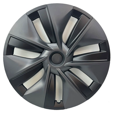 Suitable for Tesla ModelY Edition Wheel Cover 19-inch Full Edge Tire Cap Cyclone Color Black Samurai Decoration (Hub cover) - 19y24-edge-bound-styleblack-gray-single-wheel-hub-cap