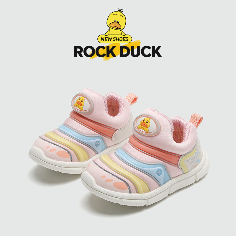 Scarpe da ginnastica Caterpillar antiscivolo e traspiranti da bambino di marca Little Yellow Duck, leggere per ragazze, primavera e autunno_voghion.com