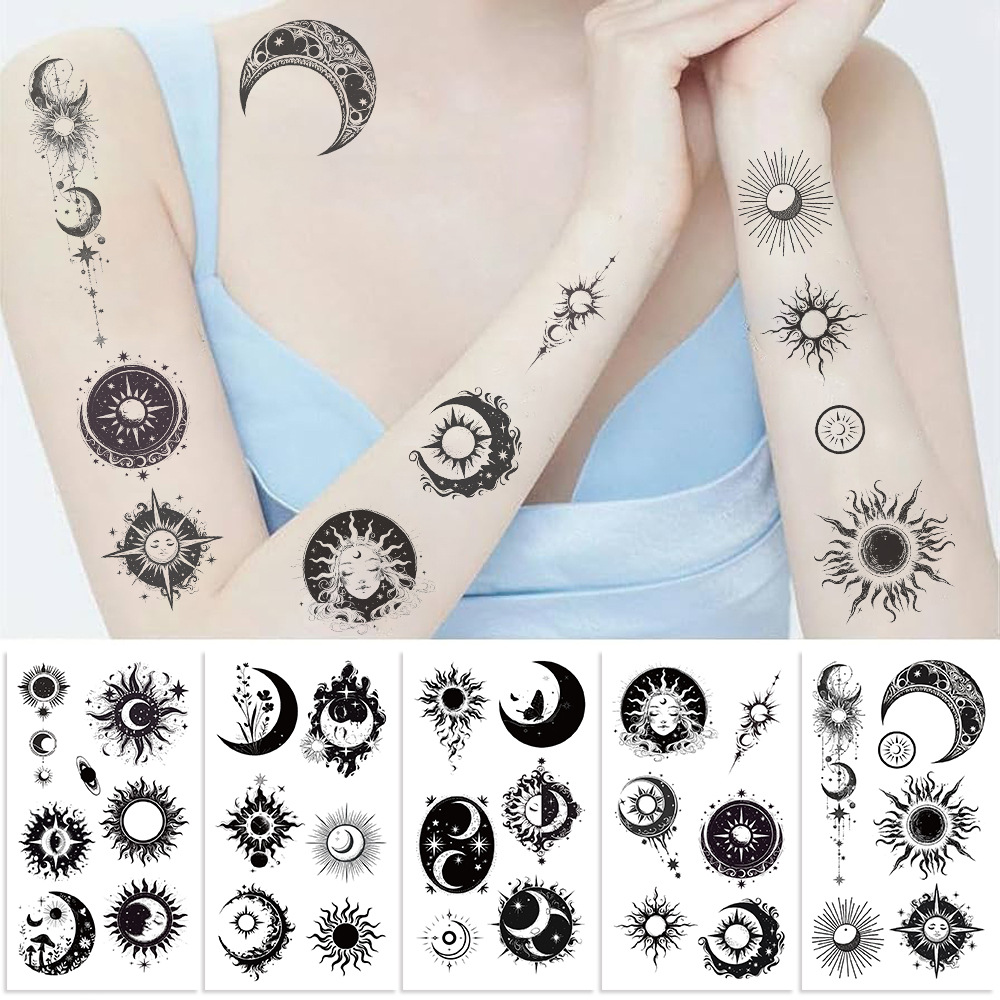 Sun Moon Transfer Decal Tattoos & Body Art 10 PCS/Package display picture 3