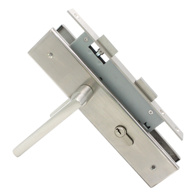 Lelang interior de estilo europeo cerradura de la puerta de madera 304 de acero inoxidable dormitorio cuarto de baño de madera maciza manija de la puerta cerradura universal