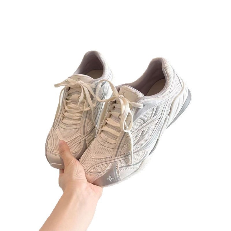 La red coreana transpirable con suela gruesa Agan De zapatos de entrenamiento para mujeres 2026 primavera nuevos zapatos de correr deportivos casuales ligeros y cómodos