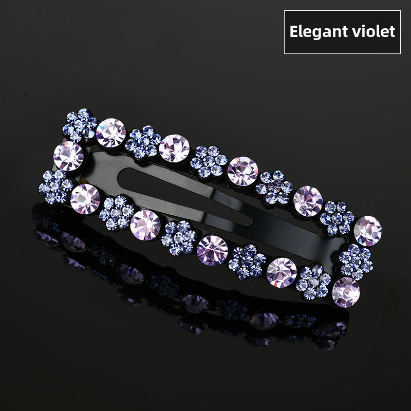 Zuid-Korea eenvoudige stijl elegante pony zijclip Diamant-ingebedde kleur diamant BB clip hoofdtooi meisje haarspeld gebroken haarspeld groothandel_voghion.com