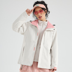 冲锋衣男女同款户外登山服三合一防泼水可拆卸内胆防风防水定制