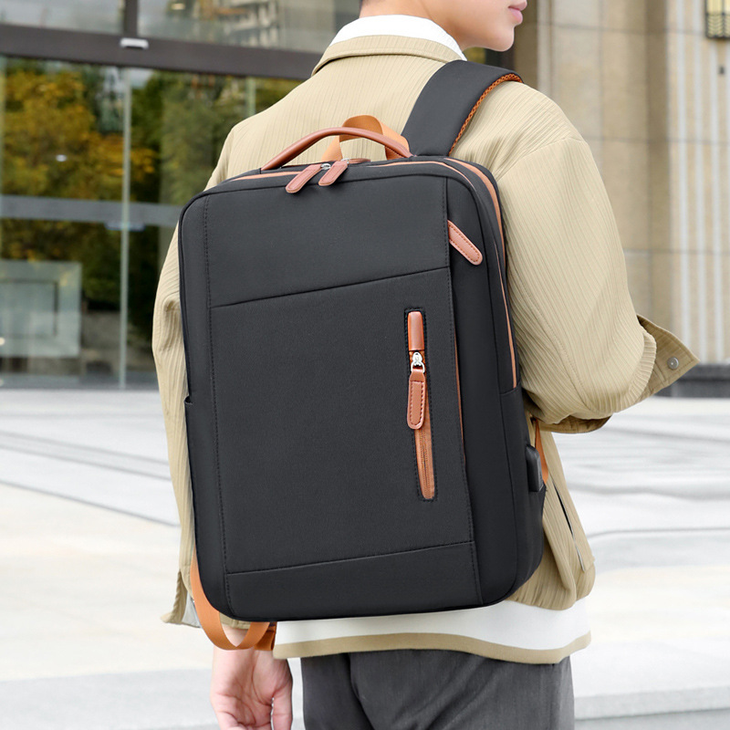 Nuovo zaino da lavoro transfrontaliero di grande capacità, borsa multifunzionale per laptop, tinta unita, versatile per i viaggi_voghion.com