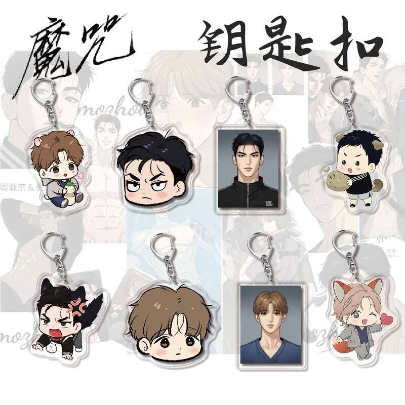 Animation Surrounding Spell Zhou Zaijing Jindan Acrylic Keychain Creative Campus Pendant Gift