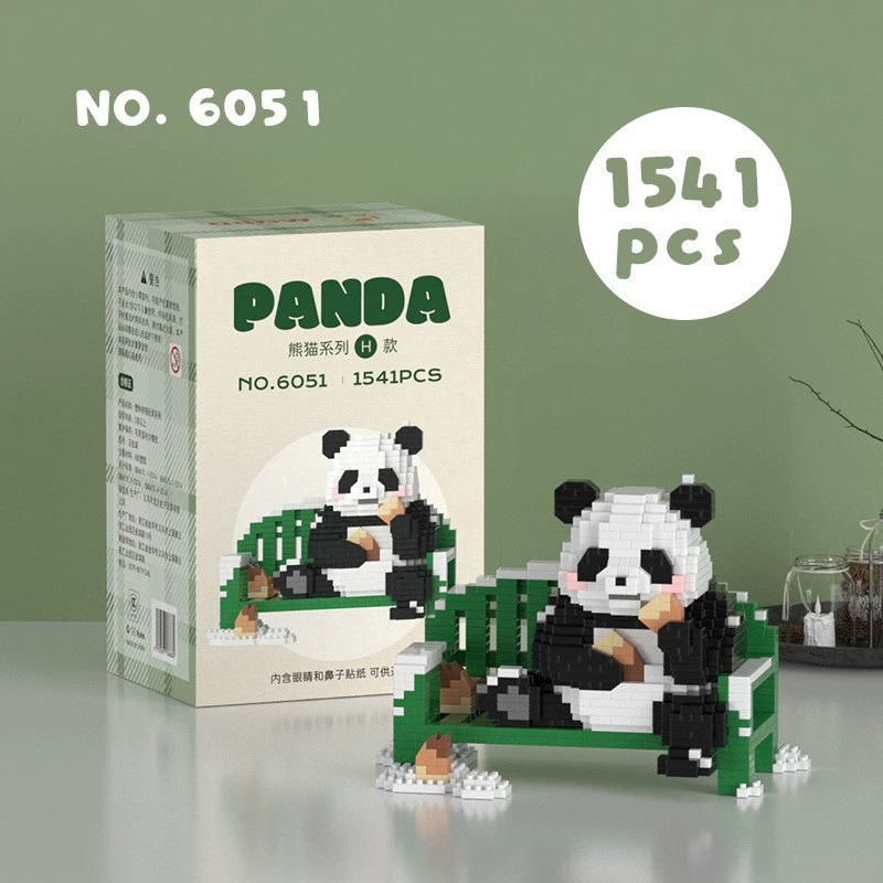 Building Block Panda Set (Lego) — Mini collectible figures, multi-style options