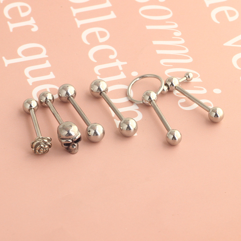 Labret piercing jewelry detail image