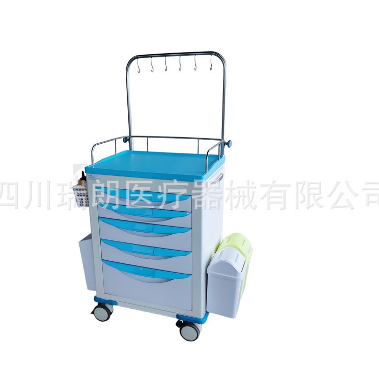 医院专用治疗车 带刹车万向轮 ABS台面输液护理推车 多层设计
