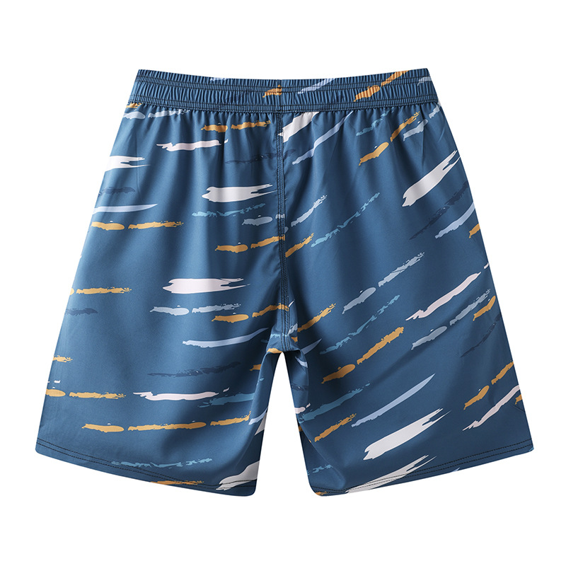 Pantalones de playa disponibles en stock para hombres, pantalones cortos de pareja de vacaciones junto al mar, tela elástica, pantalones casuales de todo fósforo, bañadores de aguas termales