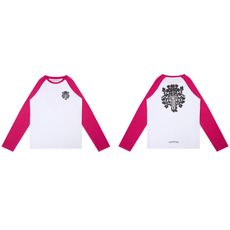 2025クロスボーダートレンディブランドクロウ初春新作ラウンドネック長袖サンスクリットプリント長袖Tシャツスポット卸売|undefined