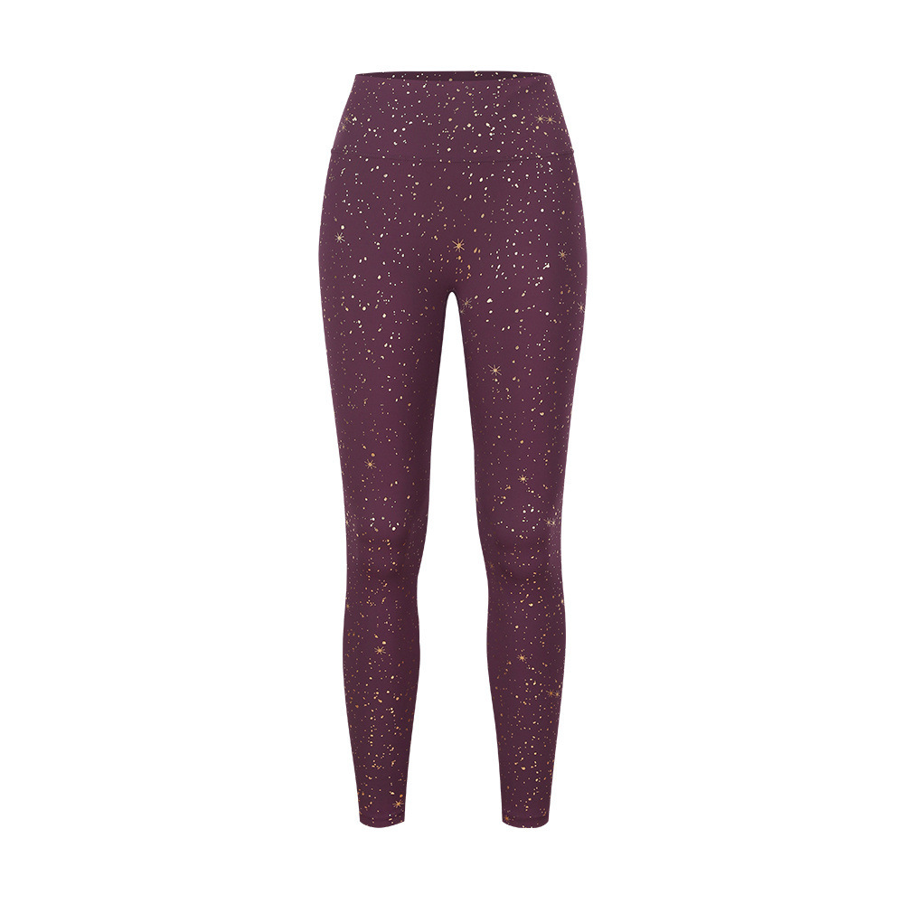 [Spot] LD nueve pantalones dorados de cintura alta, caderas desnudas, pantalones de pilates para mujeres.