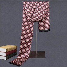 新款男丝巾双面印花欧美绅士桑蚕丝韩版商务跨境双层真丝丝巾