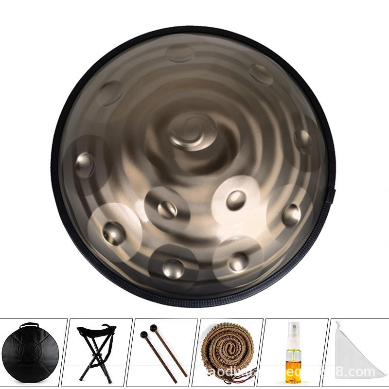 Instrumentos musicales Disco de mano Batería Handpan de grado profesional Disco de mano 440Hz 432HZ Tambor etéreo Tambor de lengua de acero Exclusión transfronteriza