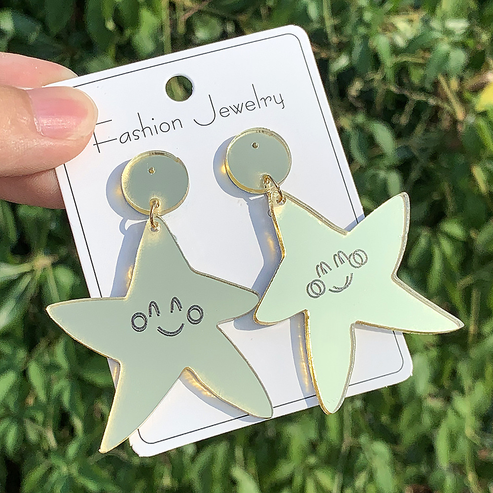 Holiday, Daily Occasion 1 Pair Cute IG Style Sun Star Moon Arylic Drop Earrings