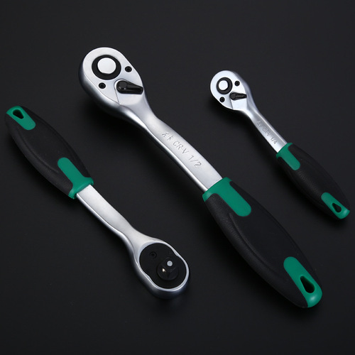 72-tooth fast ratchet wrench, flying wrench, curved handle, ratchet socket wrench, large, medium, small, flying quick release ratchet wrench