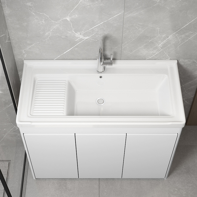 armario de lavandería de panal de aluminio grueso armario de piso al aire libre lavabo de mano integral lavabo balcón lavabo de cerámica lavabo