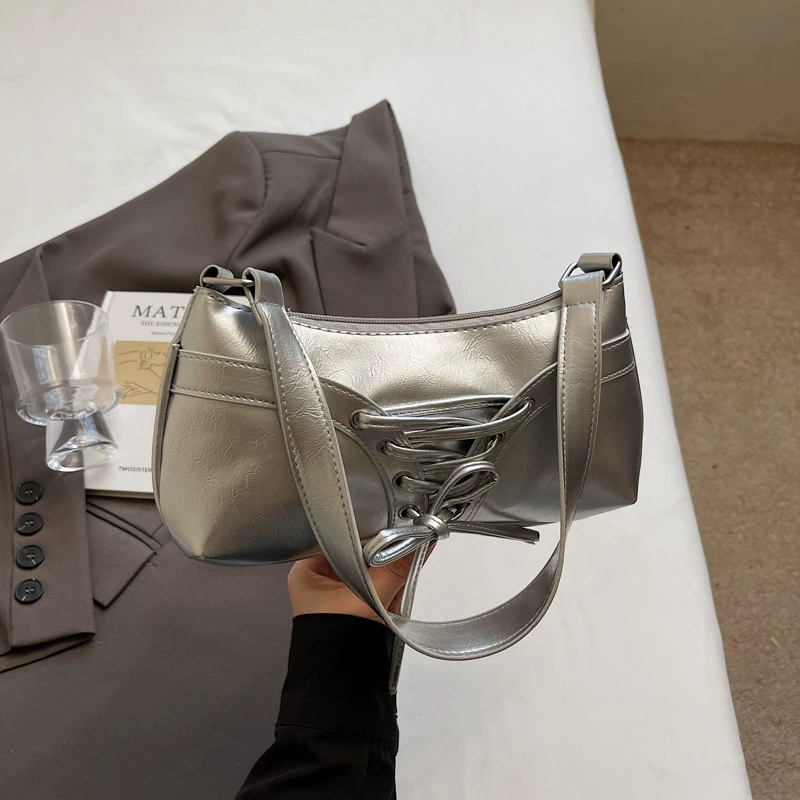 Плечевая сумка one-shoulder, простой элегантный дизайн подмышечная, летняя тенденция, 25×6×13 см