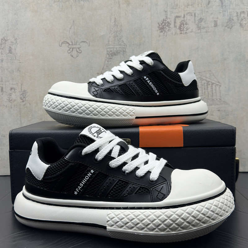 Spring and Autumn New Breathable White Sneakers for Men, Japanese Style Thick-Soled Chunky Sneakers, Niche Designer Sports Casual Shoes Spring and Autumn New Breathable White Sneakers for Men, Japanese Style Thick-Soled Chunky Sneakers, Niche Designer Sports Casual Shoes