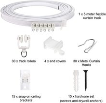 弯轨，1/2/3/4/5米窗帘PVC轨道静音滑轨可弯曲U型塑钢弧形导轨