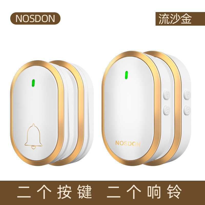 自発電ドアベル無線家庭用知能超遠距離電子リモコン防水ドア玲老人ドンドン呼び出し器|undefined