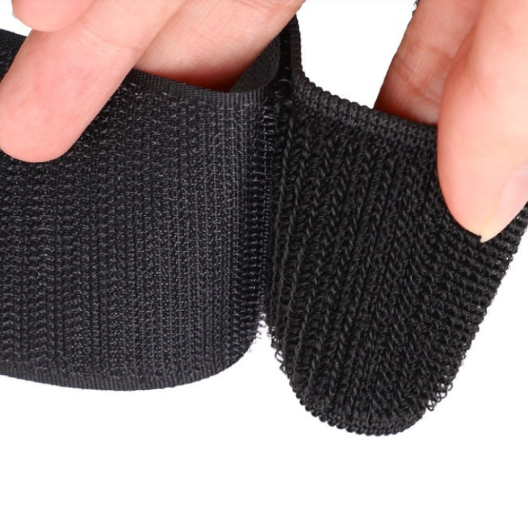 黑白混纺尼龙魔术贴批发 厂家直供 衣服鞋子辅料 单面勾面子母贴