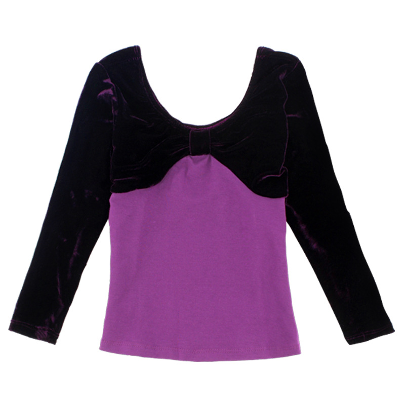 Ropa de baile para niños ropa de práctica de Primavera de manga larga de baile chino Top split Ropa de baile de lana ropa de baile latino al por mayor