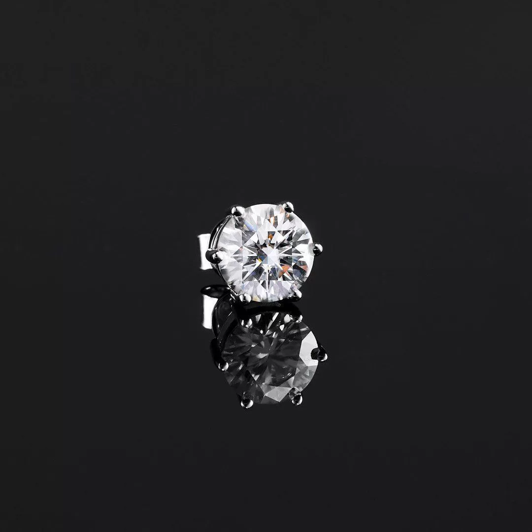 Серьги с моиссанитом S925 из чистого серебра, цвет D, имитация алмаза, европейско-американский хип-хоп стиль
