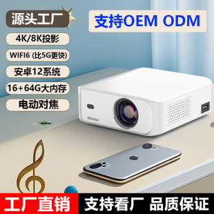 Factory Direct Supply Popular Projector 318 Metal Ptz E-Commerce Full Hd White Wall Direct Projection Portable Projector 4K