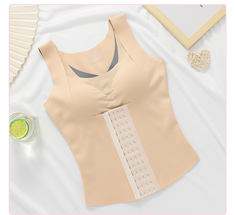 Cross-border nuevo Quantum alargado 4-Row 13-botón actualizado espalda buena espalda sin costuras ropa interior corsé ropa que forma el vientre