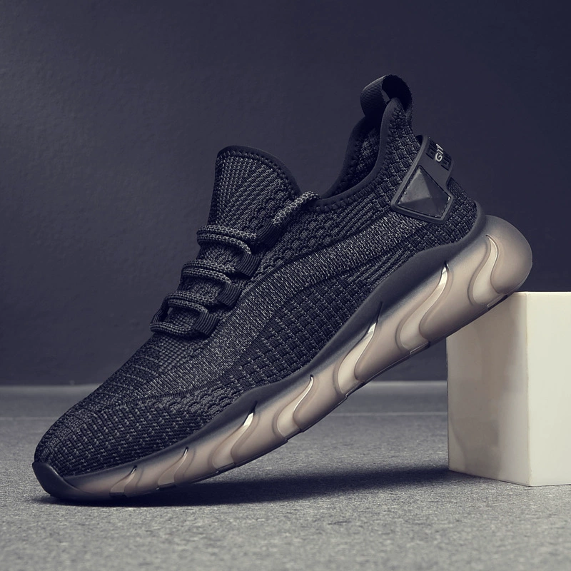 2025 Новые мужские дышащие повседневные кроссовки Flyknit, корейская мода, универсальные ультралегкие кроссовки.