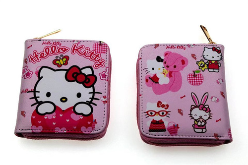 Cute KT Cat Cartoon Coin Purse Cartoon Kitty K T Cat Short Zipper Coin Purse Storage Bag